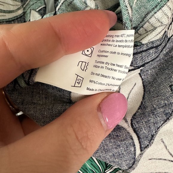 COOFANDY Tropical Palm Short Sleeve Button Front Shirt Men's Small NEW - Picture 4 of 4